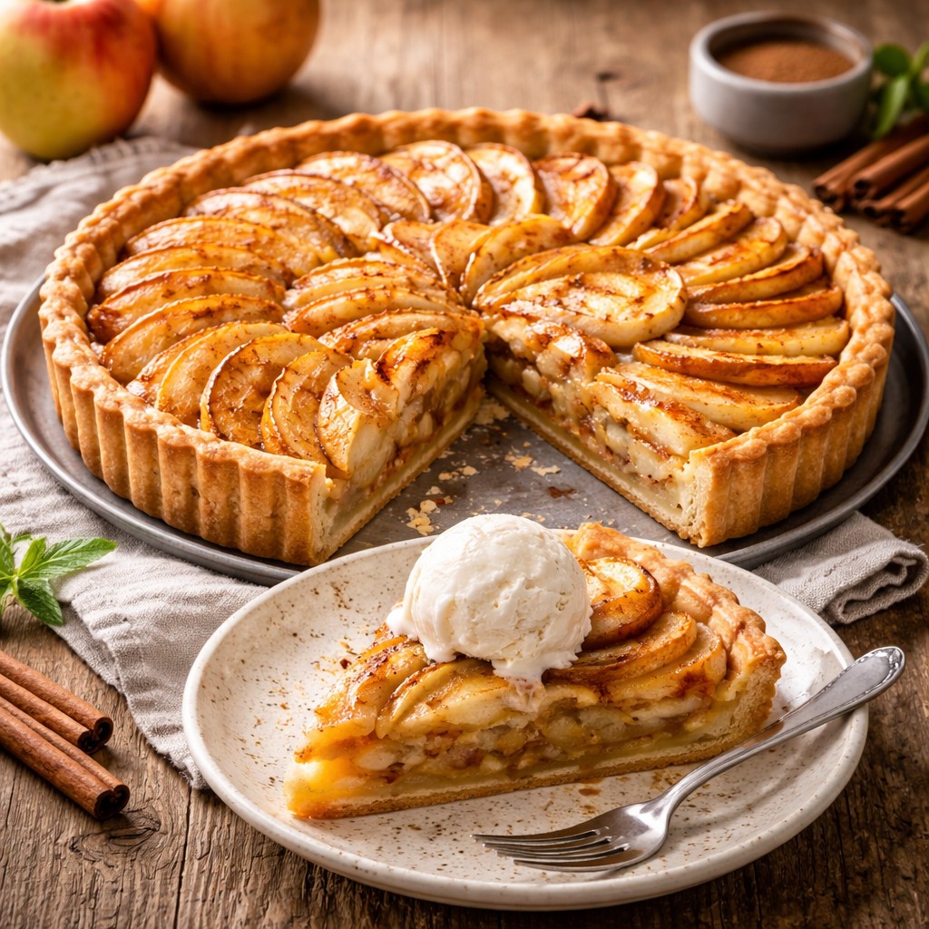Æbletærte med kanel – Klassisk dansk dessert opskrift