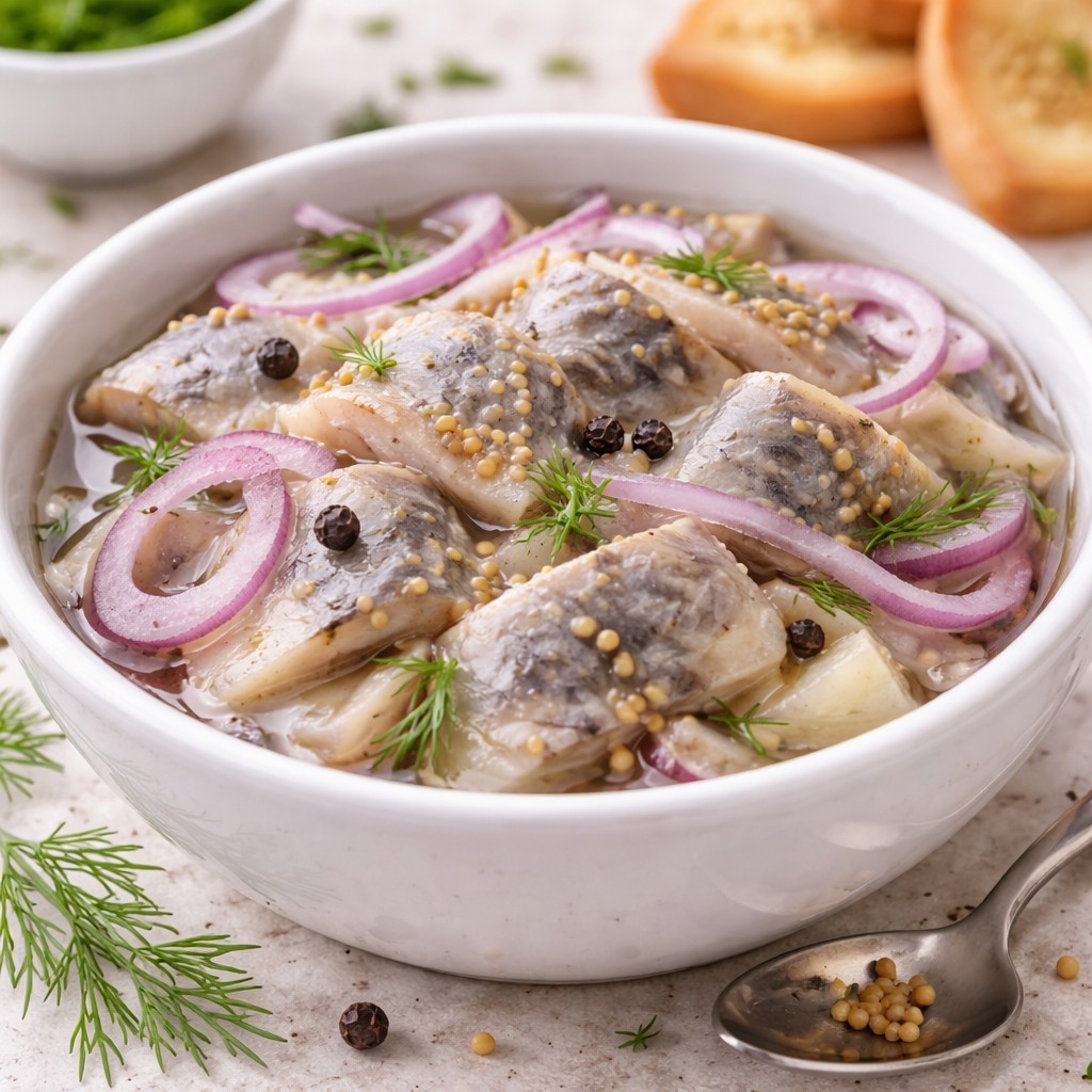 Marineret sild til påskebord